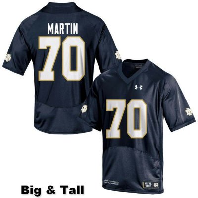 Notre Dame Fighting Irish Men's Zack Martin #70 Navy Blue Under Armour Authentic Stitched Big & Tall College NCAA Football Jersey GRE4399EX